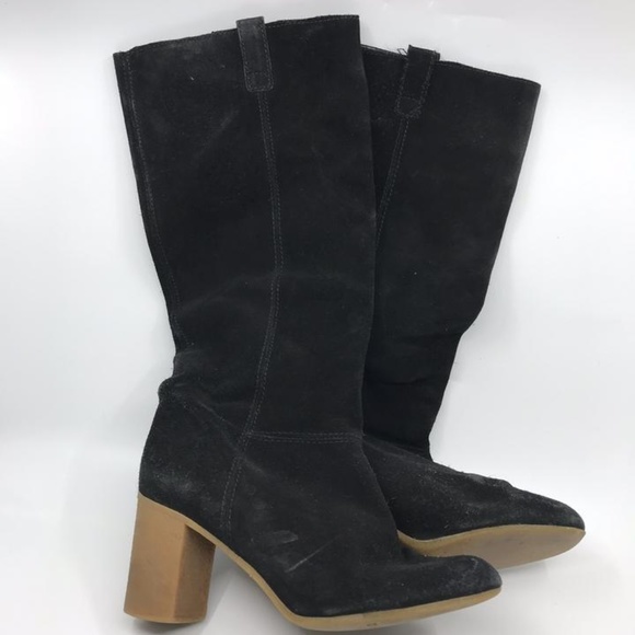 Zara Black Knee High Boots/Booties Size: US 8 - Picture 3 of 8